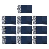 Max 10 Pieces Luxury Hollow Floral Invitation Card with Envelope Dark Blue