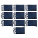 Max 10 Pieces Luxury Hollow Floral Invitation Card with Envelope Dark Blue