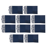 Max 10 Pieces Luxury Hollow Floral Invitation Card with Envelope Dark Blue