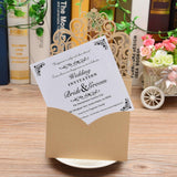 Max 10 sets laser cut hollow out wedding invitation cards embossed cover beige