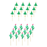 Max 12pack Christmas Cupcake Picks Cake Topper Christmas Decoration Cactus