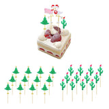 Max 12pack Christmas Cupcake Picks Cake Topper Christmas Decoration Cactus
