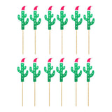 Max 12pack Christmas Cupcake Picks Cake Topper Christmas Decoration Cactus
