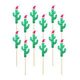 Max 12pack Christmas Cupcake Picks Cake Topper Christmas Decoration Cactus