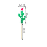 Max 12pack Christmas Cupcake Picks Cake Topper Christmas Decoration Cactus