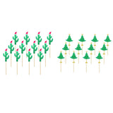 Max 12pack Christmas Cupcake Picks Cake Topper Christmas Decoration Cactus