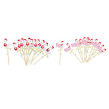 Max 12 Pieces Flamingo Cupcake Picks Cake Topper Christmas Cake Decors Pink