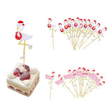 Max 12 Pieces Flamingo Cupcake Picks Cake Topper Christmas Cake Decors Pink