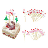 Max 12 Pieces Flamingo Cupcake Picks Cake Topper Christmas Cake Decors Pink
