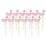 Max 12 Pieces Flamingo Cupcake Picks Cake Topper Christmas Cake Decors Pink