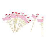 Max 12 Pieces Flamingo Cupcake Picks Cake Topper Christmas Cake Decors Pink