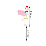 Max 12 Pieces Flamingo Cupcake Picks Cake Topper Christmas Cake Decors Pink