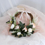 Max Bridal Flower Crown Hair Garland Artificial Flower Wreath Hanging Door Decor