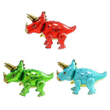 Freestanding 4D Triceratops Dinosaur Aluminum Foil Balloon Party Decor Red