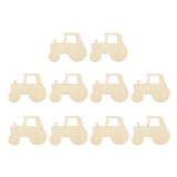 20Pack Blank Tractors Cutout Wooden Chips Scrapbooking Embellishment Crafts