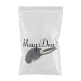 Max Women Headband Feather Headpiece Wedding Party Hair Accessories Black+Blue