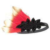 Max 1920s Retro Style Costume Accessory Feather Flapper Headpiece Headband Red