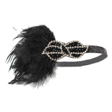 1920s Vintage Feather Flapper Headband Bridal Headpiece Women Headdress 02