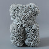 Max Creative Soft Teddy Bear Toy Artificial Rose Wedding Party Bear Toys Grey