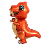 Max Dinosaur Foil Balloons Birthday Kid Toy Inflatable Party Decor Supply Orange