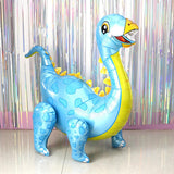 Max Dinosaur Foil Balloons Birthday Kids Toy Inflatable Party Decor Supply Blue