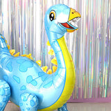 Max Dinosaur Foil Balloons Birthday Kids Toy Inflatable Party Decor Supply Blue