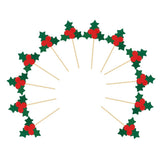 Max 12-Pack Christmas Cake Topper Cupcake Picks Party Supplies Mistletoe