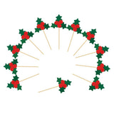 Max 12-Pack Christmas Cake Topper Cupcake Picks Party Supplies Mistletoe