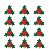 Max 12-Pack Christmas Cake Topper Cupcake Picks Party Supplies Mistletoe