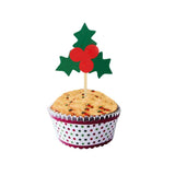 Max 12-Pack Christmas Cake Topper Cupcake Picks Party Supplies Mistletoe