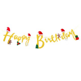 Max Happy Brithday Bunting Banner Birthday Party Decoration Supplies Golden