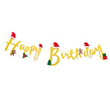 Max Happy Brithday Bunting Banner Birthday Party Decoration Supplies Golden