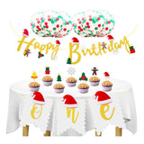 Max Happy Brithday Bunting Banner Birthday Party Decoration Supplies Golden