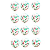Max 12 Pieces/Pack Red and Green Christmas Confetti Balloons for Party - 12inch