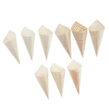 Max 100Pcs Cone Shaped Disposable Ice Cream Cups for Party Food Snacks 6x8cm