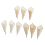 Max 100Pcs Cone Shaped Disposable Ice Cream Cups for Party Food Snacks 6x8cm