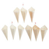 Max 100Pcs Cone Shaped Disposable Ice Cream Cups for Party Food Snacks 6x8cm