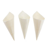 Max 100Pcs Cone Shaped Disposable Ice Cream Cups for Party Food Snacks  9x13cm