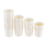 Max 50 Pieces Disposable Wooden Cups for Party Serving Food Snacks 4.5x4.5cm