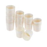 Max 50 Pieces Disposable Wooden Cups for Party Serving Food Snacks 4.5x4.5cm