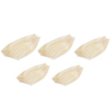 Max Wood Serving Boats Natural wood Take Out Trays plate bowl tableware 60x50mm