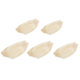 Max Wood Serving Boats Natural wood Take Out Trays plate bowl tableware 60x50mm