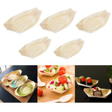 Max Wood Serving Boats Natural wood Take Out Trays plate bowl tableware 60x50mm