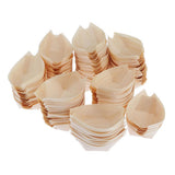 Max Wood Serving Boats Natural wood Take Out Trays plate bowl tableware 60x50mm