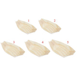 Max Wood Serving Boats Natural wood Take Out Trays plate bowl tableware 60x50mm