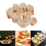 Max Wood Serving Boats Natural wood Take Out Trays plate bowl tableware 60x50mm