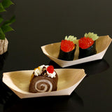 Max Wood Serving Boats Natural wood Take Out Trays plate bowl tableware 60x50mm