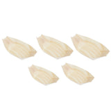 Max Wood Serving Boats Natural wood Take Out Trays plate bowl tableware 60x50mm