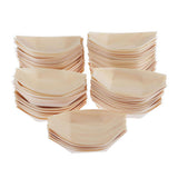 Max Wood Serving Boats Natural wood Take Out Trays plate bowl tableware 115x65mm