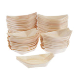 Max Wood Serving Boats Natural wood Take Out Trays plate bowl tableware 115x65mm